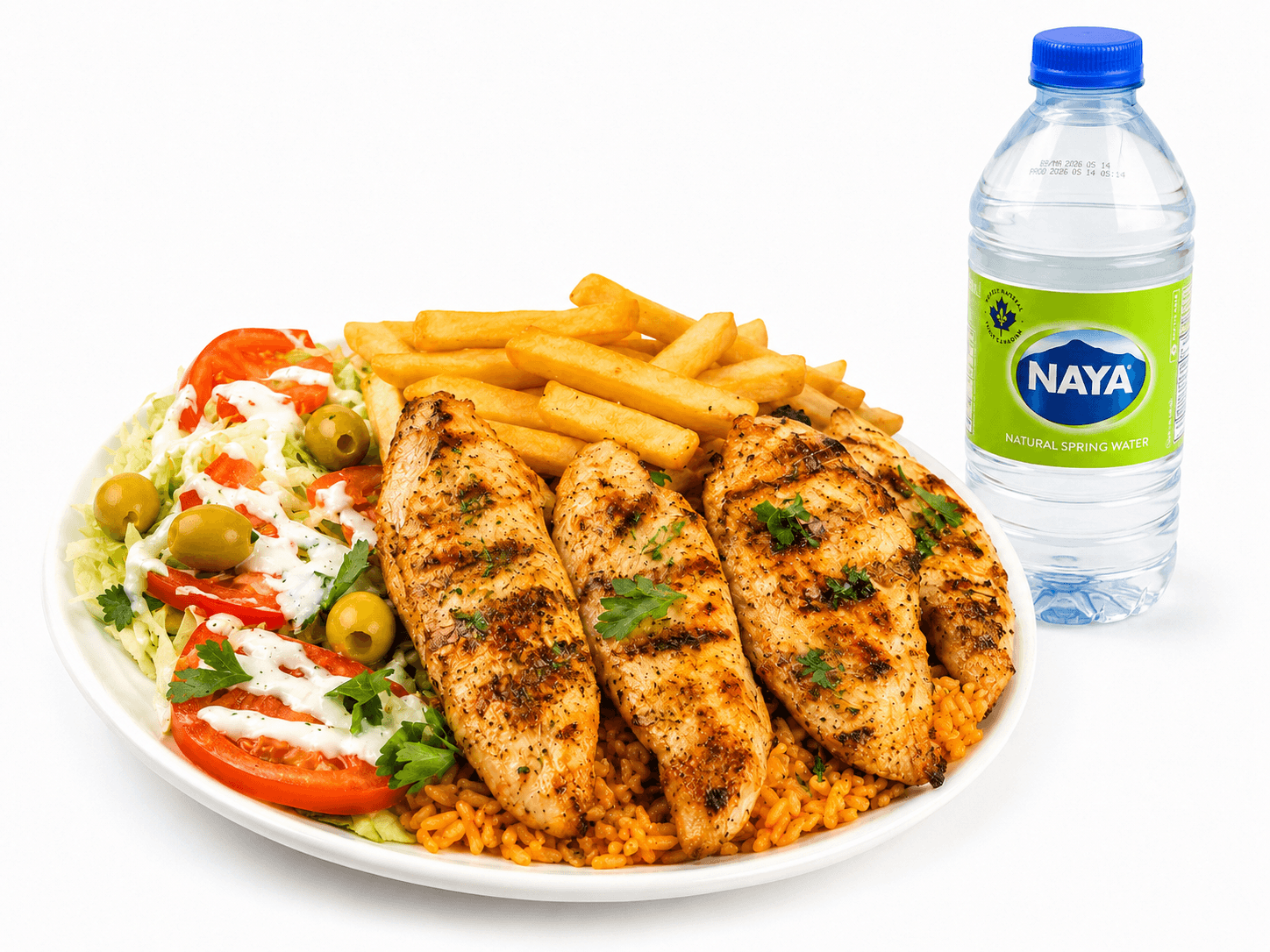 Assiette shish taouk